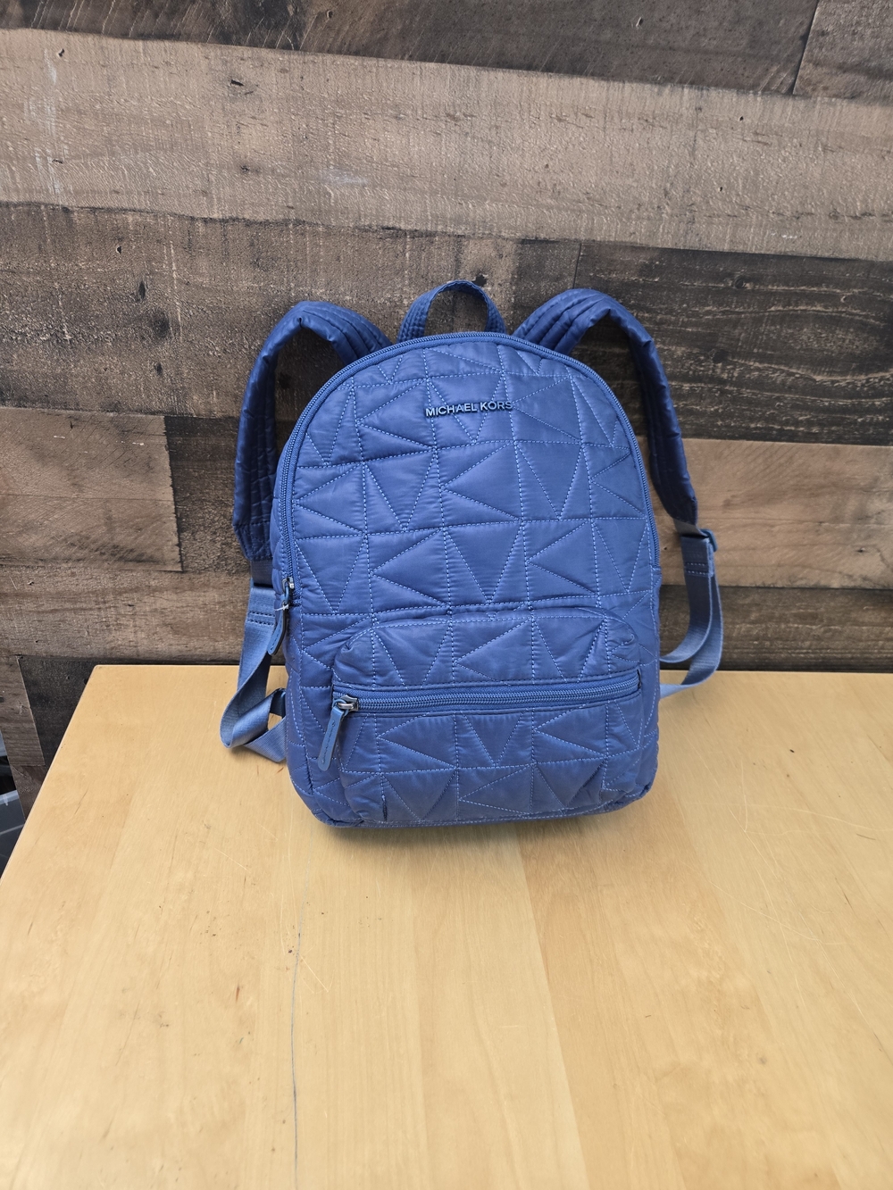Michael Kors Winnie Medium Quilted Nylon Blue Backpack 1MK229B 24G8637